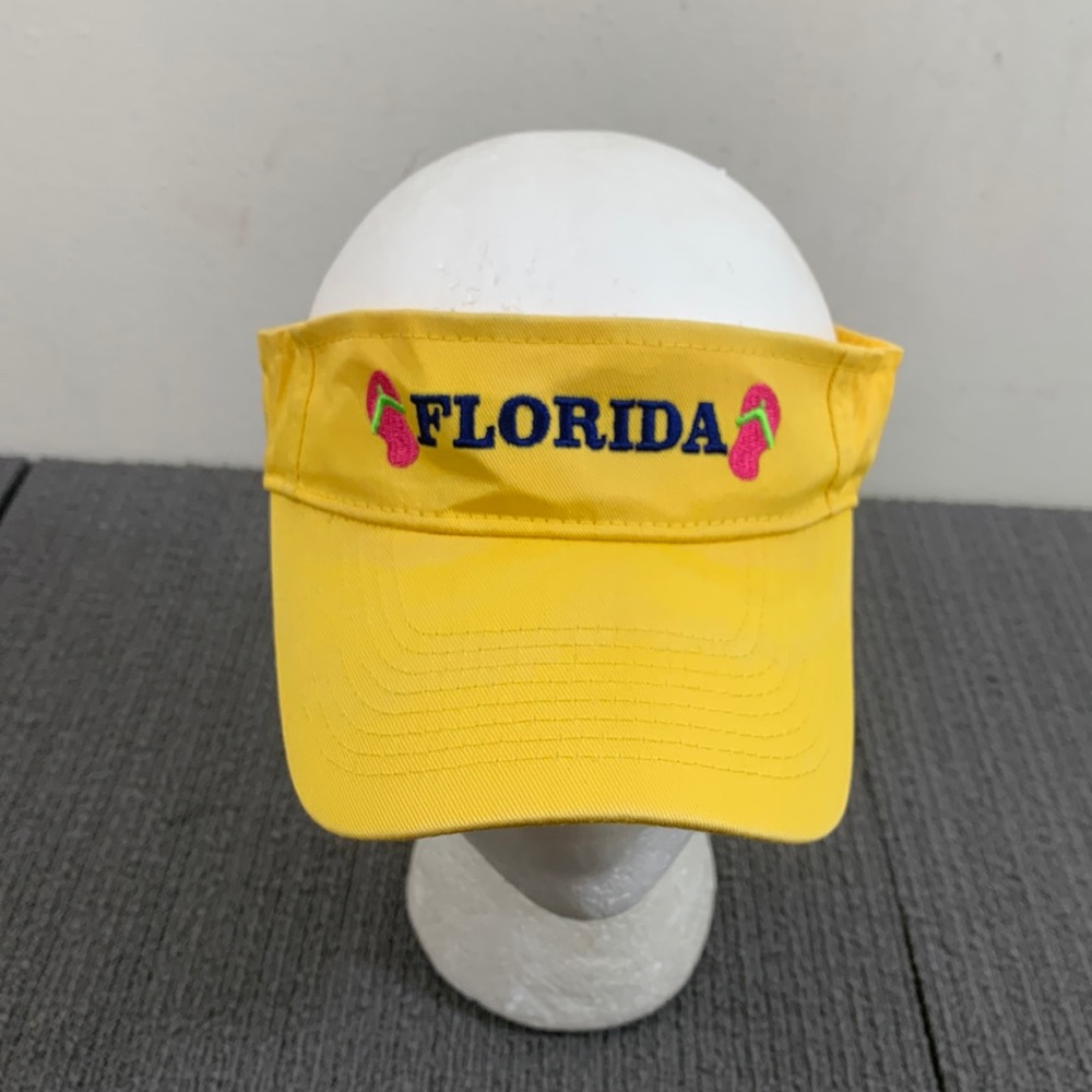 Florida Visor Womens Adjustable Yellow Strapback Cap